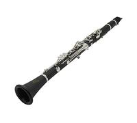 Aumotop Irin B Ebonite Flat Clarinet 17 Keys with Case and Shoulder Straps for Students and Beginners Black 700g