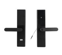 Aumotop Keyless Entry Door Lock Handle with Virtual Password and Encrypted IC Card, Smart Lock for Office Home Security, Easy Lift to Mechanism for Convenient Use (Black)