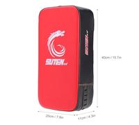 Aumotop Kick Training Pad with Extra Thick Padding, Lightweight Kick Target Pad for Boxing and Martial Arts, Synthetic Leather Red and Black Boxing Target for Training Taekwondo