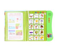 Aumotop Kids Electronic Sound Book Fun Learning Spanish Words for Toddlers 3 Years Old and Up Durable Plastic 25 X 22.5 X 2.5cm (Green)
