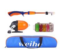 Aumotop Kids Portable Telescopic Fishing Rod and Reel Combo Kit with Tackle Box for Children 3-12, No Assembly Needed, Perfect Birthdays and Christmas [Outdoor Fishing Fun] (1.2m)