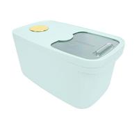 Aumotop Large Capacity Rice Storage Container Strong Airtightness Transparent Window Easy to Check 10kg Capacity for Rice Mung Beans Corn Barley (Light Green)