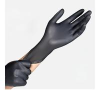 Aumotop Latex- Powder- Nitrile Gloves Tear-Resistant Wear-Resistant Daily Protecting Gloves 100pcs Black Suitable for Tattooing Various Sizes (S)