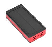 Aumotop LED Solar Power Bank 30000mAh Large Capacity Charger Power Bank with 4 USB Fast Charge for Red, Portable Solar for Outdoor Camping Hiking Fishing