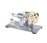 Aumotop Low Temperature Stirling Engine Model Heat Steam Kit Easy to Install Self-Assembly Educational Toy for STEM Learning