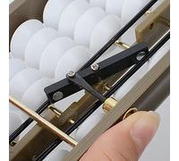 Aumotop Metal Abacus Soroban Educational Counting Tool for Kids, Math Learning Toy in Solid White Plastic, 1 Unit (185# 13d)