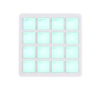 Aumotop MIDI Controller Pad Portable RGB Backlit Beat Machine for Music Producers, 16 Velocity Sensitive Pads for DJ Beginners White