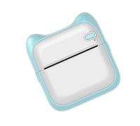Aumotop Mini Photo Printer Portable Thermal Printing Machine 203dpi Wireless BT Connection Label Phone Receipt Printer, for Students Family Travel Lover Blue Pink (Optional) (BL-5)