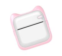 Aumotop Mini Photo Printer Portable Thermal Printing Machine 203dpi Wireless BT Connection Label Phone Receipt Printer, for Students Family Travel Lover Blue Pink (Optional) (P-4)