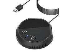 Aumotop Mini Portable USB Conference Speakerphone Microphone for Yahoo Skype Voice Search (USB&Touch button&speaker)