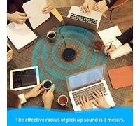 Aumotop Mini Portable USB Conference Speakerphone Microphone for Yahoo Skype Voice Search (USB&Touch button)