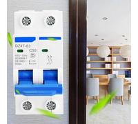 Aumotop Miniature Circuit Breaker High Performance Air Switch for Solar Energy System 2P Circuit Breaker (50A)