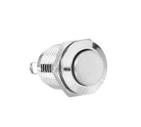 Aumotop Momentary Metal 12mm Start Button Electrical Switch for Circuit Control in Electromagnetic Starter, Contactor, relay- 2A/36VDC, IP65 Stainless Steel Push Button Switch
