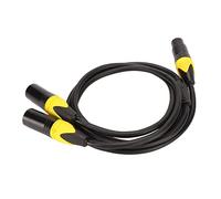 Aumotop Noiseless XLR Y Splitter Cord for Clear Music Signal Distribution, Compatible with Mic and Mixer, Zinc Alloy Shell, 3.3ft