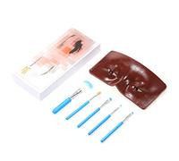 Aumotop Perfect Aid To Practice Makeup For Beginner, Silicone Practicing Board For Eyelash Extension and Face Painting (Black)