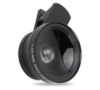 Aumotop Phone Macro Lens High Definition 2 in 1 Clamp/Holder On Universal Wide Angle 0.45X Lens Macro 12.5X Cellphone Camera Accessories for Travelers (Black)