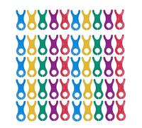 Aumotop Plastic Yarn Bobbins Durable Glossy 50Pcs for Cross Stitch Embroidery, Proper Size Colorful Design for Needlework Enthusiasts