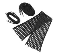 Aumotop Portable Lacrosse Mesh Kit with Woven String Black Nylon for Easy Installation 1 Mesh 7 Strings