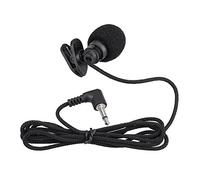 Aumotop Portable Mini Clamp/Holder-on Lapel Condenser Microphone for Computer PC Laptop, Hands-free Mic for Coaches Tour Guides, Nylon Material Black