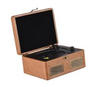 Aumotop Portable Retro CD Player with HiFi Sound Quality for Music Lovers, Wireless BT Player for Home Entertainment (Brown)