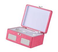 Aumotop Portable Retro CD Player with HiFi Sound Quality for Music Lovers, Wireless BT Player for Home Entertainment (Pink)