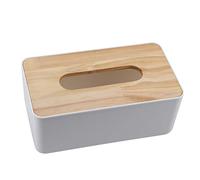 Aumotop PP Tissue Box Holder Durable Pine Cover Removable Storage Organizer for Home Car Office, Modern Design for Living Room Bedroom Office Car Restaurant (#1)