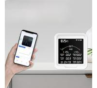 Aumotop Precise Air Quality Meter Large Screen Detector for Indoor Air Pollution Analysis and Control for Home and Office Use White 9in1 Quality Tester Business Offices