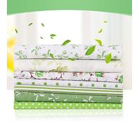 Aumotop Premium 100% Cotton DIY Sewing Craft Cloth for DIY Wallet, Cushion Cover, 7pcs Set 25 * 25cm & 50 * 50cm for Craft Lovers (25 * 25cm)