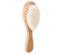 Aumotop Premium Goat Hair Baby Brush and Infant Hair Comb for Scalp Massage and Grooming, Comfortable Wooden Handle for Infants
