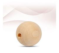 Aumotop Quality 20mm Wooden Round Beads 50pcs for Crafting, DIY Projects, and Accessories, Suitable for All Ages, Unpainted Natural Wood Color