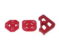 Aumotop Radius Router Template Set Efficient Woodworking Tool Aluminium Alloy Round Corner Jig Chair Table Crafting Red