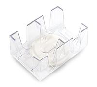 Aumotop Rotating Card Tray, Durable Canasta Card Holder for Poker Games, Ideal for Home and Tournament Use, Fits Wide/Narrow, 2 Decks/6, Transparent Plastic Material (Put 6 Poker)