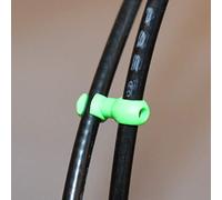 Aumotop S Style Clips Brake Cable Housing Guides Lightweight Durable Plastic for Mountain and Road Bikes 10pcs Red Green Black (Green)