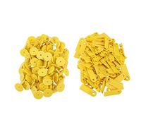 Aumotop Soft and Harmless TPU Ear for Livestock - 100pcs Blank Ear for Breeding Population - Ideal Livestock and Poultry Information Management (No Word Yellow (Price of 100))