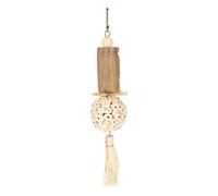 Aumotop Sola Stick Bird Toys Soft Interactive Chewing Fun for Parrots and Small Birds Natural Wood 10.24in