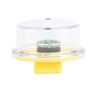 Aumotop Solar Panel Angle Gauge Compact Durable Measuring Tool for Accurate Angle Adjustment 4.2CM Diameter Yellow (with Compass)