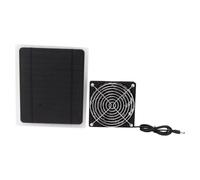 Aumotop Solar Panel Fan,Reliable Solar Powered Fan Durable Panel Kit Dual Wall Mounted for Greenhouses Doghouses Sheds