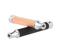 Aumotop Stainless Steel Durable Shaving Handle for Safety Replacement Barber Straight Blade Barber Straight Blade Razor Grip for Daily Beard Shaving, Non-Slip Design, Men, Rose Gold, 1 Piece