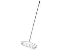 Aumotop Stainless Steel Sand Bunker Rake with Roller 4.5FT for Golf Course Baseball Fields Beach Sand Leveling for Athletes 304 Stainless Steel