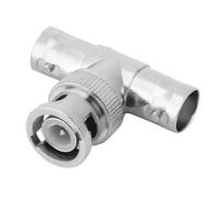 Aumotop T BNC Connector Adapter Male to Dual Female for Workstations, 2 Pack - Durable, High Performance