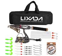 Aumotop Telescopic Carbon Fiber Fishing Rod | Lightweight design, portable travel use, aluminum reel seat, multi-purpose tackle storage