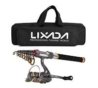 Aumotop Telescopic Carbon Fiber Fishing Rod | Lightweight design, portable travel use, aluminum reel seat, multi-purpose tackle storage