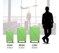 Aumotop Travel Luggage Cover Elastic Suitcase Cover Dust Scratch Proof for 18-20 22-24 26-30 Inch Luggage, Polyester Red Purple Green Blue Black Pink, Washable Top Side Opening Strong Adhesive Easy