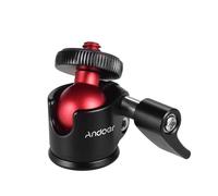 Aumotop Tripod Ball Head 360 DSLR Camera 1/4in Screw Mini Ball Head 2kg Bearing Weight Aluminum Alloy Black 1.30in Height for Content Creators