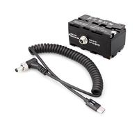 Aumotop Type-C Dual-Sided NP-F Dummy Battery Power Adapter with 5-12V Output for Field Monitors LED Lights, Safe and Stable, for Professional Filmmakers Photography Enthusiasts (Type-C to DC Cable)