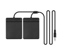 Aumotop Universal Dual Sustain Pedal Silent Compact Design for Electronic Keyboard, Black Foldable Piano, 3.5mm Interface, 20000 Open/Close Cycle, for Musicians, Environmental ABS