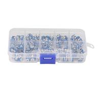 Aumotop Variable Resistor Blue White Trimmer Pot for Electronics Projects, 100Pcs 10 Values RM065