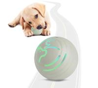 Aumotop Vibrating Dog Ball Interactive Light Up Toy Moves On Its Own for Small Medium Dogs Durable TPU Material (Grey)