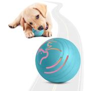 Aumotop Vibrating Dog Ball Interactive Light Up Toy Moves On Its Own for Small Medium Dogs Durable TPU Material (Blue)