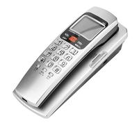 Aumotop Wall Mounted Corded Phone with/Anti-Jamming Function, Built-in Caller ID Memory for Quick Information Retrieval (Silver)